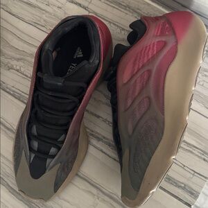 Yeezy Black and Red Sneakers